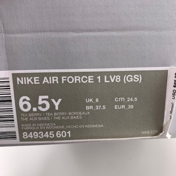 Nike Air Force 1 LV8 GS 'Tea Berry' - Picture 5 of 6